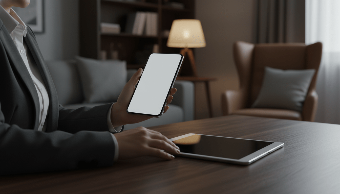 Persona analizando gastos y negociando facturas mensuales en un escritorio moderno para ahorrar dinero