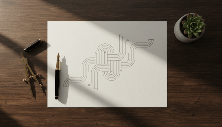 Arquitectura financiera personal y planificación estratégica de ahorros a largo plazo sobre escritorio profesional