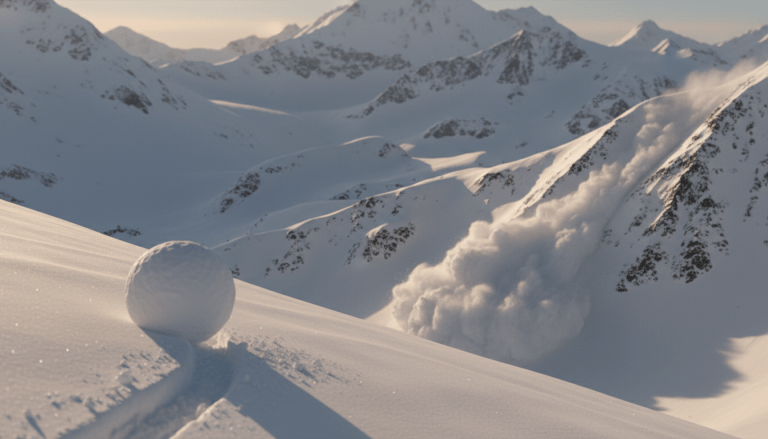 Comparación visual de los métodos de pago de deudas bola de nieve y avalancha representados en un paisaje de montaña invernal.