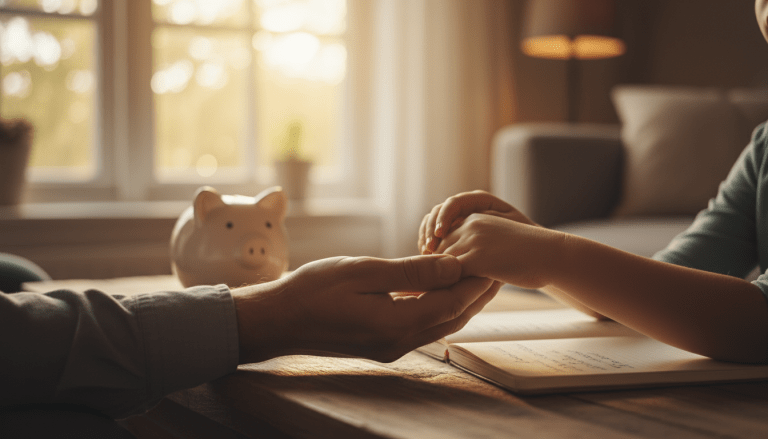 Primer plano de manos de un adulto y un niño pequeño simbolizando la unión familiar y la planificación de una adopción