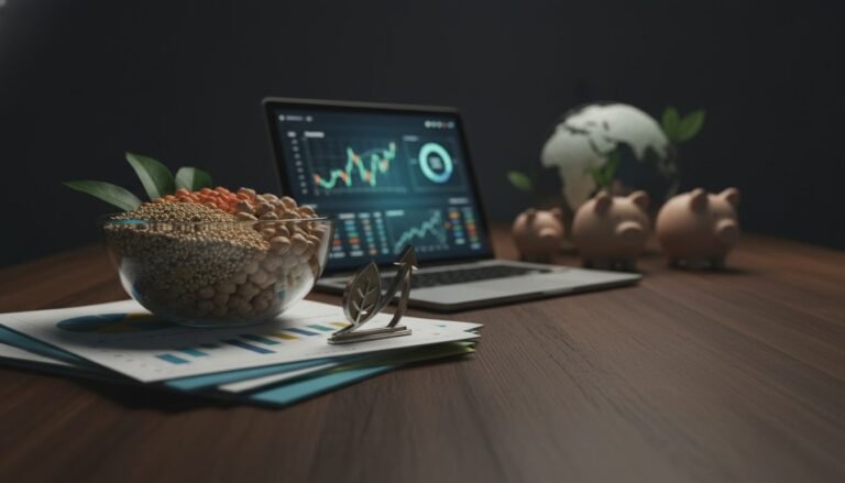 Gráfico financiero de inversiones en proteínas vegetales y alimentos sostenibles de origen vegetal.