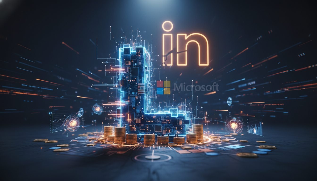 Esquema conceptual de la estrategia de blitzscaling de LinkedIn mostrando crecimiento acelerado y foso defensivo.