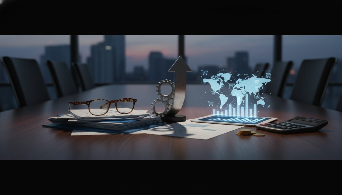 Gráfico del modelo DTC de Warby Parker analizando su estrategia de integración vertical y omnicanalidad.