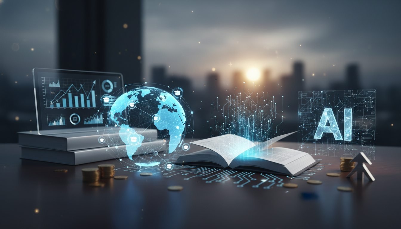 Grafico de crecimiento financiero de educacion en linea y EdTech con tecnologia e inteligencia artificial.