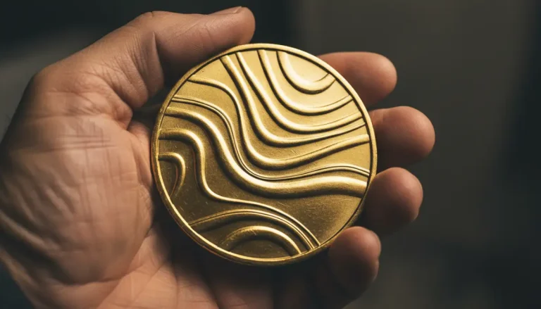 Mano humana sosteniendo una moneda de oro sólido como símbolo de estabilidad financiera y valor intrínseco.